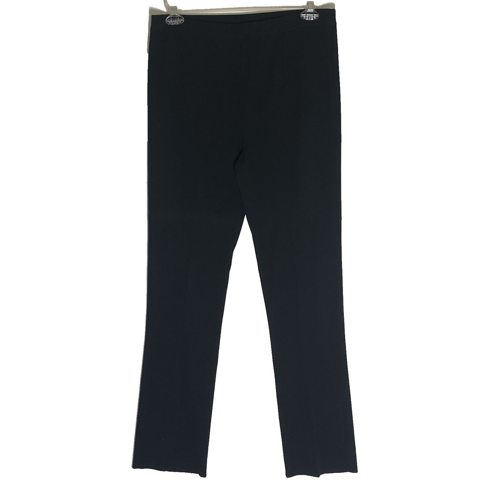 Ming Wang Dress Pants Womens Large Black Stretch‎ Luxury Tapered Leg Office Wear